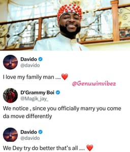 DAVIDO RESPONDS AFTER BEING TOLD HE HAS CHANGED SINCE GETTING MARRIED