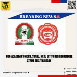 Breaking News: NASU And SSANU Declare Indefinite Strike From Thursday 4th July