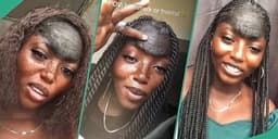 LADY THANKS GOD FOR HER UNIQUE BIRTHMARK ON FOREHEAD, SAYS IT TOOK HER FAR IN LIFE.  