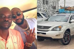 Singer Davido gifts his personal driver a Lexus SUV.