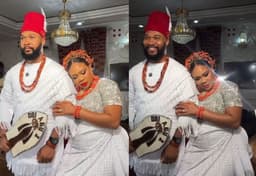 Actor Chukwuebuka Ajoku traditionally ties the knot with his colleague, Betty Okafor.