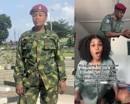 Nigerian army discharges female soldier, Ruth Ogunleye, who accused her superior of sexual assault.