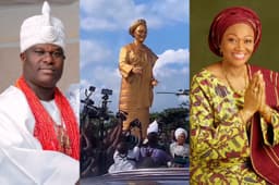 Ooni of Ife unveils a golden statue of First Lady Remi Tinubu 