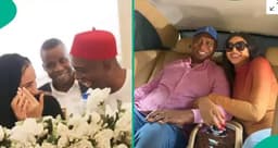 Ned Nwoko, Moroccan Wife Laila Display Affection, Regina Daniels Reacts: "Competition Has Started"