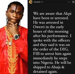 Speed Darlington was re-arrested on the order of the DIG and FIB - Lawyer gives update.